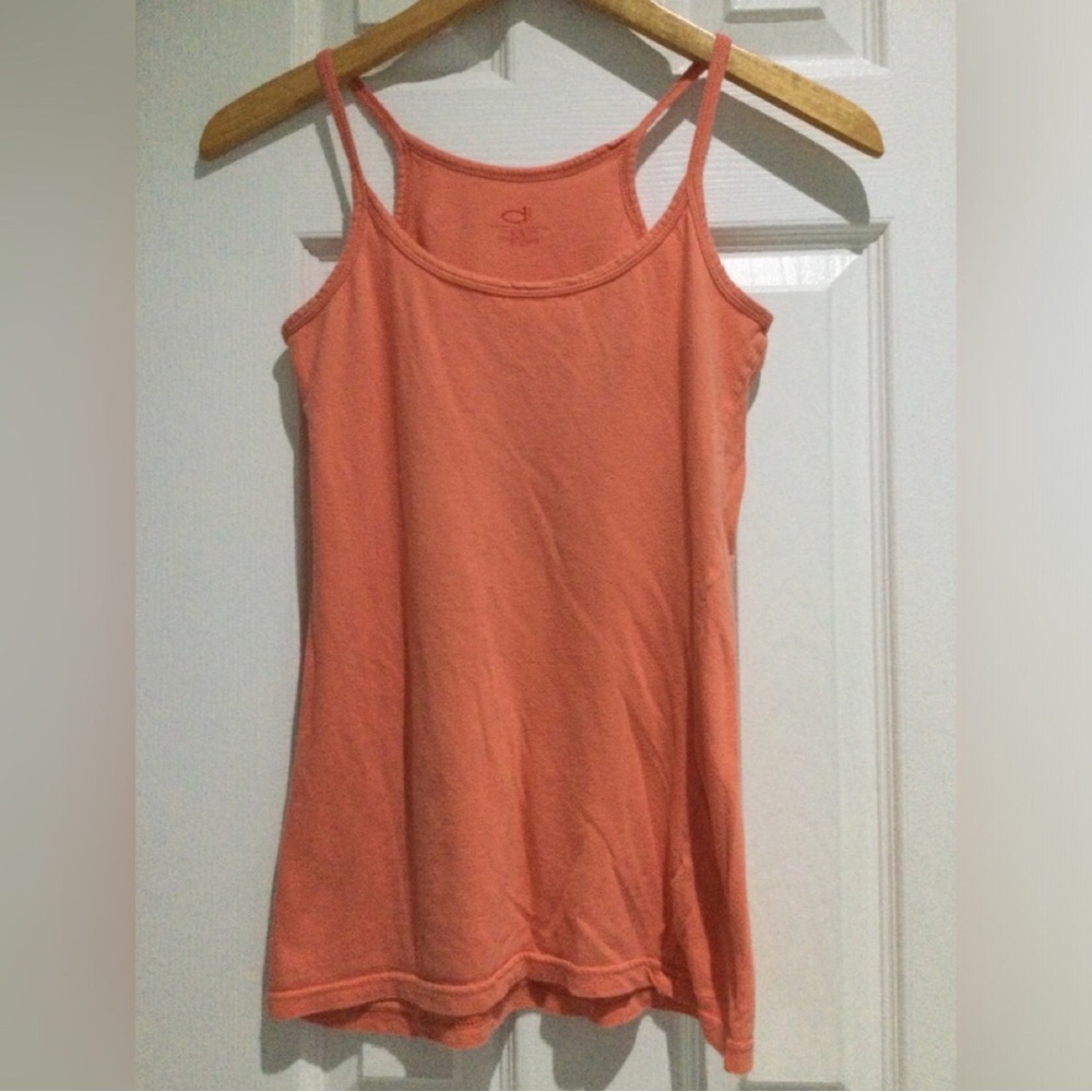 Basics Coral  Cotton Tank Top